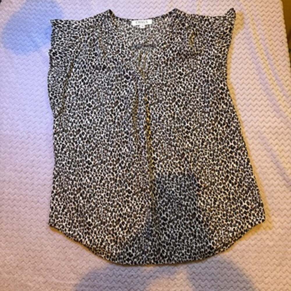 CHAUS New York Leopard Print Blouse